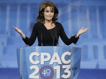 Former Alaska Governor Sarah Palin (R-AK) addresses the Conservative Political Action Conference (CPAC) in National Harbor, Maryland, March Former Alaska Governor Sarah Palin (R-AK) addresses the Conservative Political Action Conference (CPAC) in National Harbor, Maryland, March