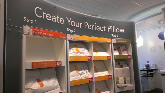 Create your perfect pillow with the exclusive pillow fit process