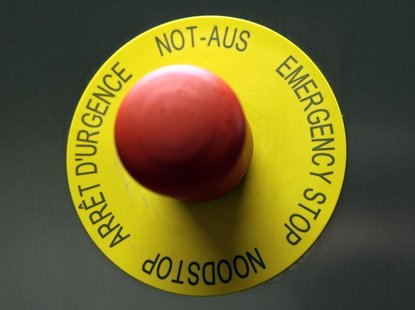 An emergency stop button is pictured in the P3 level research laboratory against tuberculosis at the School of Life Sciences of the Swiss Fe An emergency stop button is pictured in the P3 level research laboratory against tuberculosis at the School of Life Sciences of the Swiss Fe