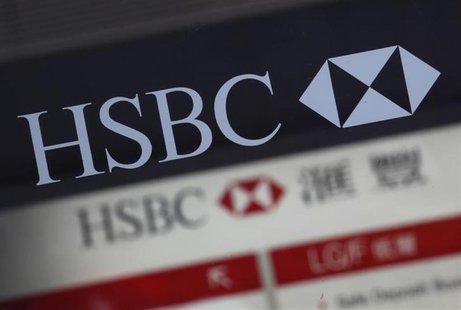 Company logos of HSBC are displayed at the entrance and inside one of its branches in Hong Kong March 4, 2013. REUTERS/Bobby Yip Company logos of HSBC are displayed at the entrance and inside one of its branches in Hong Kong March 4, 2013. REUTERS/Bobby Yip