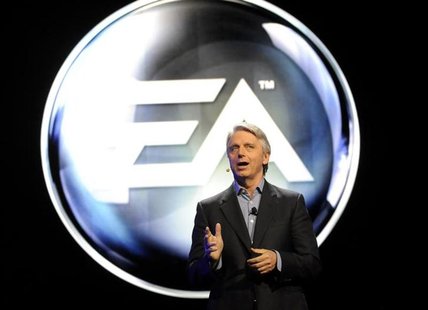 Electronic Arts' Chief Executive Officer (CEO) John Riccitiello introduces their new lineup during the EA press conference as part E3 in Los Electronic Arts' Chief Executive Officer (CEO) John Riccitiello introduces their new lineup during the EA press conference as part E3 in Los
