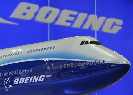 A model of Boeing 747 passenger plane is displayed at the Asian Aerospace Expo in Hong Kong September 8, 2009. REUTERS/Bobby Yip A model of Boeing 747 passenger plane is displayed at the Asian Aerospace Expo in Hong Kong September 8, 2009. REUTERS/Bobby Yip
