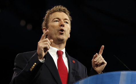 Senator Rand Paul of Kentucky speaks at the Conservative Political Action Conference (CPAC) at National Harbor, Maryland March 14, 2013. REU Senator Rand Paul of Kentucky speaks at the Conservative Political Action Conference (CPAC) at National Harbor, Maryland March 14, 2013. REU