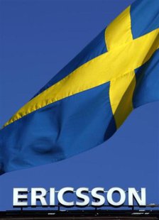 The Swedish flag flies outside Ericsson's headquarters in Stockholm April 30, 2009. REUTERS/Bob Strong The Swedish flag flies outside Ericsson's headquarters in Stockholm April 30, 2009. REUTERS/Bob Strong