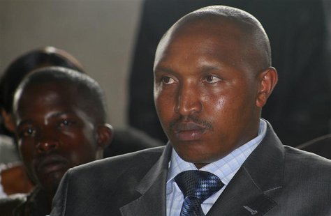 Fugitive Congolese warlord Bosco Ntaganda attends rebel commander Sultani Makenga's wedding in Goma December 27, 2009. REUTERS/Paul Harera Fugitive Congolese warlord Bosco Ntaganda attends rebel commander Sultani Makenga's wedding in Goma December 27, 2009. REUTERS/Paul Harera
