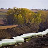 The Keystone Oil Pipeline is pictured under construction in North Dakota in this undated photograph released on January 18, 2012. REUTERS/Tr The Keystone Oil Pipeline is pictured under construction in North Dakota in this undated photograph released on January 18, 2012. REUTERS/Tr