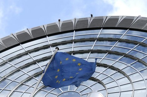 An European Union flag flutters outside of the European Parliament in Brussels October 12, 2012. REUTERS/Francois Lenoir An European Union flag flutters outside of the European Parliament in Brussels October 12, 2012. REUTERS/Francois Lenoir