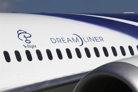 All Nippon Airways' (ANA) Boeing 787 Dreamliner aircraft is seen before its first charter flight at Narita airport in Narita, east of Tokyo All Nippon Airways' (ANA) Boeing 787 Dreamliner aircraft is seen before its first charter flight at Narita airport in Narita, east of Tokyo