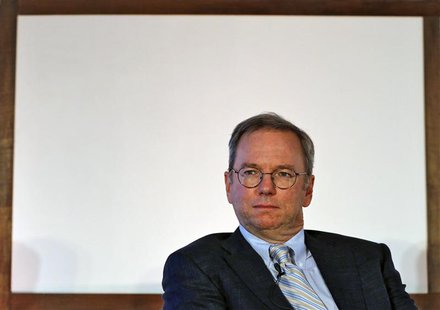 Google Executive Chairman Eric Schmidt attends a function on catalysing tech Start-ups in India by NASSCOM, in New Delhi March 20, 2013. REU Google Executive Chairman Eric Schmidt attends a function on catalysing tech Start-ups in India by NASSCOM, in New Delhi March 20, 2013. REU
