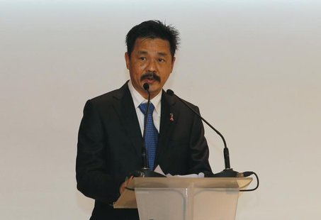 Indonesia's Lion Air President Rusdi Kirana delivers his speech during a signing ceremony with Malaysia's National Aerospace and Defence Ind Indonesia's Lion Air President Rusdi Kirana delivers his speech during a signing ceremony with Malaysia's National Aerospace and Defence Ind