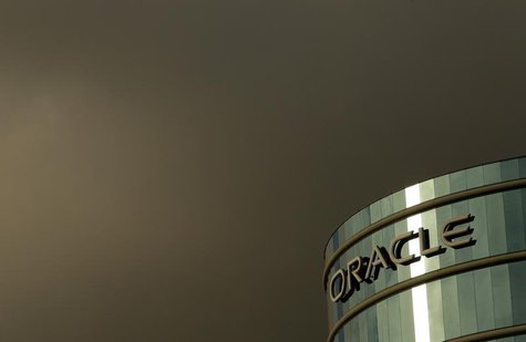 The company logo is shown at the headquarters of Oracle Corporation in Redwood City, California in this February 2, 2010 file photograph. RE The company logo is shown at the headquarters of Oracle Corporation in Redwood City, California in this February 2, 2010 file photograph. RE