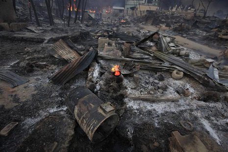 Burnt houses are seen in Meikhtila, March 21, 2013. REUTERS/Soe Zeya Tun Burnt houses are seen in Meikhtila, March 21, 2013. REUTERS/Soe Zeya Tun