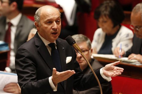 France's Foreign Affairs Minister Laurent Fabius speaks during the questions to the government session at the National Assembly in Paris Mar France's Foreign Affairs Minister Laurent Fabius speaks during the questions to the government session at the National Assembly in Paris Mar