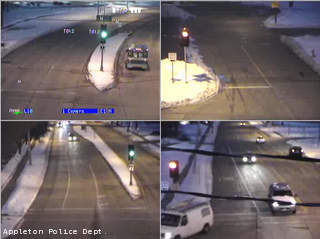 Appleton police are looking to identify the van seen in the lower right box of this traffic camera photo. Officers believe the van was involved in a hit-and-run crash in the parking lot of Copps on Calumet St., March 19, 2013. Appleton police are looking to identify the van seen in the lower right box of this traffic camera photo. Officers believe the van was involved in a hit-and-run crash in the parking lot of Copps on Calumet St., March 19, 2013.