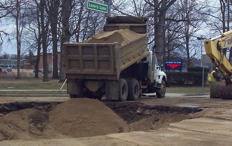 The water main break created part of this gigantic pot hole and crews did the rest searching for the leak. The water main break created part of this gigantic pot hole and crews did the rest searching for the leak.