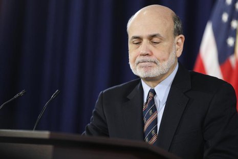 Federal Reserve Board Chairman Ben Bernanke pauses while answering questions at a news conference at the Federal Reserve offices in Washingt Federal Reserve Board Chairman Ben Bernanke pauses while answering questions at a news conference at the Federal Reserve offices in Washingt