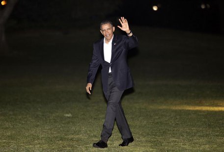 U.S. President Barack Obama waves as he walks on the South Lawn of the White House upon his return to Washington after a trip to Israel, Mar U.S. President Barack Obama waves as he walks on the South Lawn of the White House upon his return to Washington after a trip to Israel, Mar