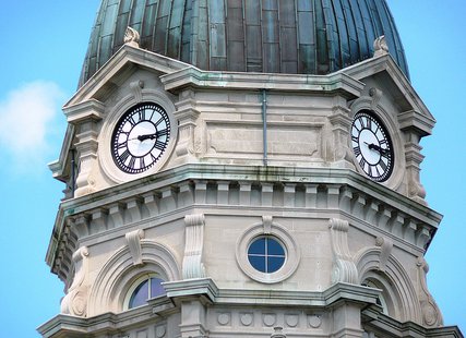 Vigo County Court House Dome and Clock Face Vigo County Court House Dome and Clock Face