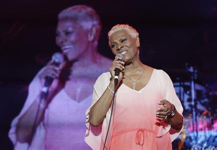 Dionne Warwick performs during the Jamaica Jazz and Blues festival in Trelawny, January 26, 2013. Picture taken January 26, 2013. REUTERS/Gi Dionne Warwick performs during the Jamaica Jazz and Blues festival in Trelawny, January 26, 2013. Picture taken January 26, 2013. REUTERS/Gi