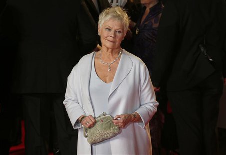 Actress Judi Dench arrives for the royal world premiere of the new 007 film "Skyfall" at the Royal Albert Hall in London in this October 23, Actress Judi Dench arrives for the royal world premiere of the new 007 film "Skyfall" at the Royal Albert Hall in London in this October 23,