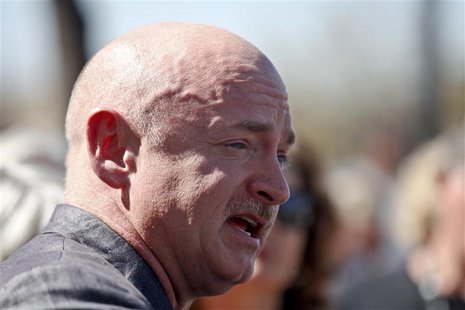 Mark Kelly, husband of former congresswoman Gabrielle Giffords, speaks as they hold a news conference for victims of the January 8, 2011 Tuc Mark Kelly, husband of former congresswoman Gabrielle Giffords, speaks as they hold a news conference for victims of the January 8, 2011 Tuc
