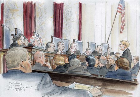 Attorney Ted Olson argues in front of the U.S. Supreme Court about California's Proposition 8 in Washington, March 26, 2013. REUTERS/Art Lie Attorney Ted Olson argues in front of the U.S. Supreme Court about California's Proposition 8 in Washington, March 26, 2013. REUTERS/Art Lie
