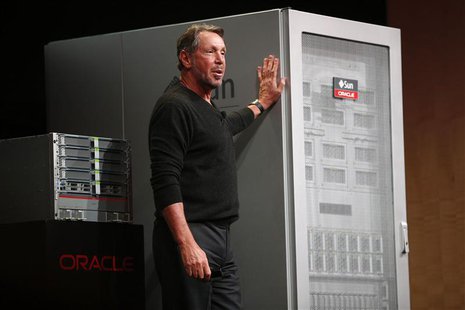 Co-founder and Chief Executive of Oracle Corporation, Larry Ellison introduces the company's latest SPARC servers at Oracle Conference Cente Co-founder and Chief Executive of Oracle Corporation, Larry Ellison introduces the company's latest SPARC servers at Oracle Conference Cente