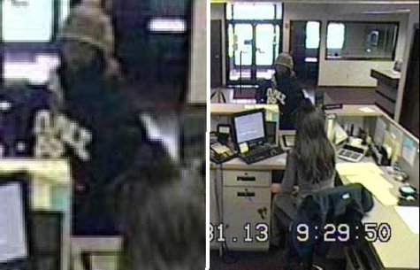 Blow up of robber on the left taken from surveillance camera Blow up of robber on the left taken from surveillance camera