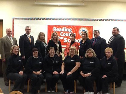 Front row (from left): Galesburg-Augusta Primary School kindergarten teachers: Leslie McCaw, Julie Maas, Kristen Porter, Beckey Murray; and pre-K teachers Stacey Meyers and Kathleen Kline.
Back row (from left):Chris Sargeant, Tim Vagts, Karen Rutherford, Sonia Lewis, Margie McGlinchey, Kristin Kite, Mike Larson, Garth Cooper. Front row (from left): Galesburg-Augusta Primary School kindergarten teachers: Leslie McCaw, Julie Maas, Kristen Porter, Beckey Murray; and pre-K teachers Stacey Meyers and Kathleen Kline.
Back row (from left):Chris Sargeant, Tim Vagts, Karen Rutherford, Sonia Lewis, Margie McGlinchey, Kristin Kite, Mike Larson, Garth Cooper.