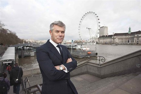 Ola Rollen, the president and chief executive officer of Hexagon, poses by the London Eye in this undated handout photo taken in London and Ola Rollen, the president and chief executive officer of Hexagon, poses by the London Eye in this undated handout photo taken in London and