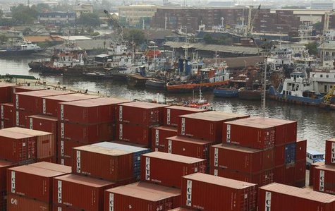 Containers waiting to be loaded onto ships are pictured at Tanjung Priok port in Jakarta December 14, 2012. REUTERS/Yusuf Ahmad Containers waiting to be loaded onto ships are pictured at Tanjung Priok port in Jakarta December 14, 2012. REUTERS/Yusuf Ahmad