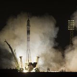 The Soyuz TMA-08M spacecraft carrying the International Space Station (ISS) crew of U.S. astronaut Chris Cassidy and Russian cosmonauts Pave The Soyuz TMA-08M spacecraft carrying the International Space Station (ISS) crew of U.S. astronaut Chris Cassidy and Russian cosmonauts Pave