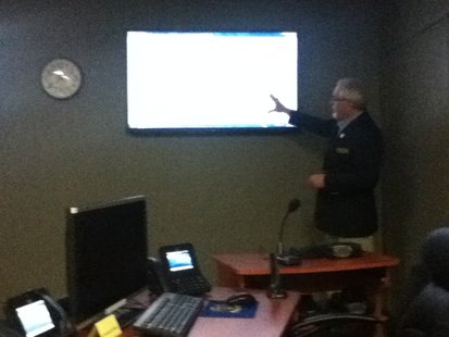 Marathon County Emergency Management Director Steve Hagman giving a tour of the new permanent Emergency Operations Center Marathon County Emergency Management Director Steve Hagman giving a tour of the new permanent Emergency Operations Center