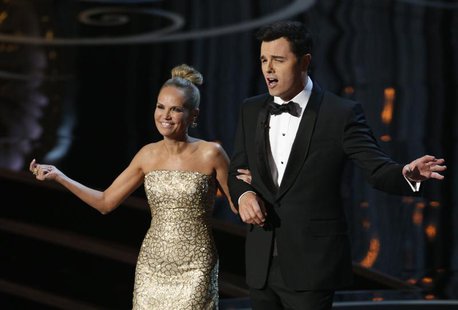 Kristin Chenoweth and Oscars host Seth MacFarlane perform the closing number at the 85th Academy Awards in Hollywood, California, February 2 Kristin Chenoweth and Oscars host Seth MacFarlane perform the closing number at the 85th Academy Awards in Hollywood, California, February 2