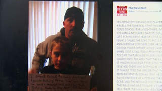 Matt Bent’s Facebook post has been shared more than 400,000 times since Tuesday. (courtesy of FOX 11).` Matt Bent’s Facebook post has been shared more than 400,000 times since Tuesday. (courtesy of FOX 11).`