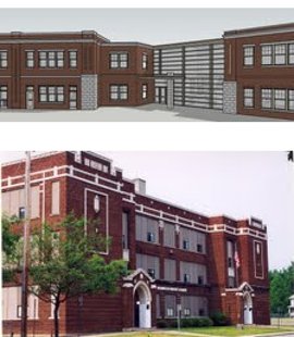 After and before shots of the new and the old Washington Writers Academy, the former Washington Elementary School. It's a Magnet school that teaches a normal elementary school curriculum with an emphasis on developing writing skills. After and before shots of the new and the old Washington Writers Academy, the former Washington Elementary School. It's a Magnet school that teaches a normal elementary school curriculum with an emphasis on developing writing skills.