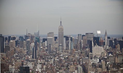 The Empire State Building (C) is seen from the 71st floor of One World Trade Center in New York April 30, 2012. REUTERS/Andrew Burton The Empire State Building (C) is seen from the 71st floor of One World Trade Center in New York April 30, 2012. REUTERS/Andrew Burton