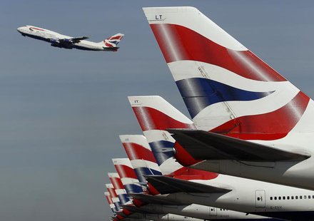 A British Airways passenger jet takes off from Heathrow Airport in west London April 7, 2011. REUTERS/Stefan Wermuth A British Airways passenger jet takes off from Heathrow Airport in west London April 7, 2011. REUTERS/Stefan Wermuth