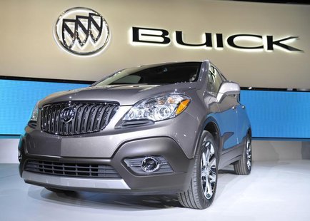 The new 2013 Buick Encore crossover is displayed on the final press preview day for the North American International Auto Show in Detroit, M The new 2013 Buick Encore crossover is displayed on the final press preview day for the North American International Auto Show in Detroit, M