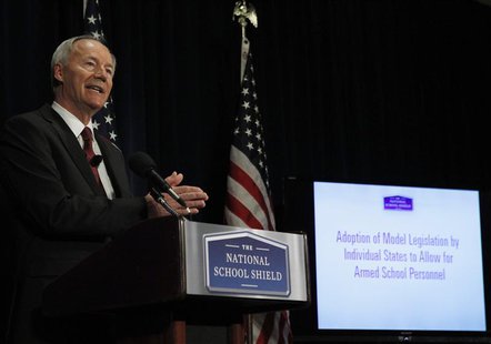 Former Rep. Asa Hutchinson (R-AR), a consultant of the National Rifle Association, discusses the findings and recommendations of the Nationa Former Rep. Asa Hutchinson (R-AR), a consultant of the National Rifle Association, discusses the findings and recommendations of the Nationa