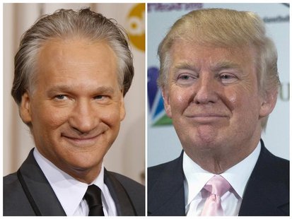 This combination photo shows Bill Maher in Hollywood, California, February 22, 2009 and Donald Trump in Las Vegas, Nevada, December 19, 2012 This combination photo shows Bill Maher in Hollywood, California, February 22, 2009 and Donald Trump in Las Vegas, Nevada, December 19, 2012