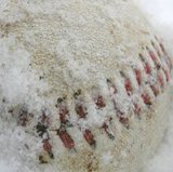 Baseball in snow. Photo courtesy UWSP Athletic Dept.
Baseball in snow. Photo courtesy UWSP Athletic Dept.