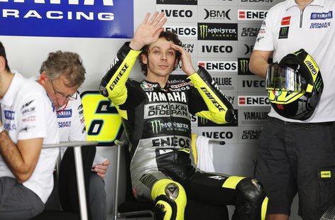 Yamaha MotoGP rider Valentino Rossi of Italy waves as he prepares during a pre-season test at Sepang circuit outside Kuala Lumpur February 2 Yamaha MotoGP rider Valentino Rossi of Italy waves as he prepares during a pre-season test at Sepang circuit outside Kuala Lumpur February 2