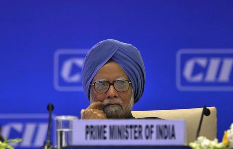 India's Prime Minister Manmohan Singh attends the annual general meeting and national conference of the Confederation of Indian Industry (CI India's Prime Minister Manmohan Singh attends the annual general meeting and national conference of the Confederation of Indian Industry (CI