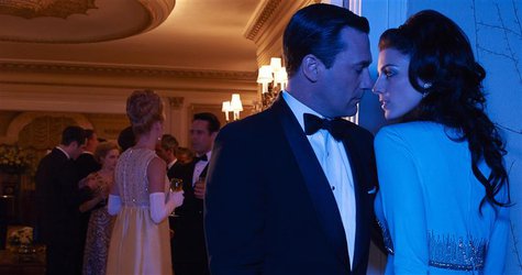 Actors Jessica Pare (R) and Jon Hamm, stars of the AMC drama television series "Mad Men", are shown in this undated publicity photograph pro Actors Jessica Pare (R) and Jon Hamm, stars of the AMC drama television series "Mad Men", are shown in this undated publicity photograph pro
