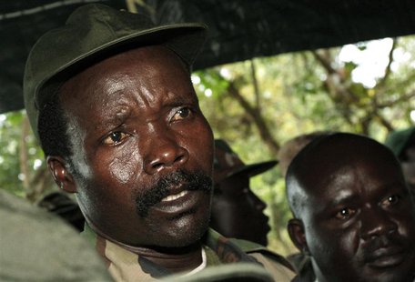 Leader of the Lord's Resistance Army Joseph Kony speaks to journalists after a meeting with U.N. humanitarian chief Jan Egeland at Ri-Kwamba Leader of the Lord's Resistance Army Joseph Kony speaks to journalists after a meeting with U.N. humanitarian chief Jan Egeland at Ri-Kwamba