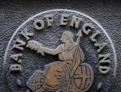 A plaque depicting Britannia is seen on the outside of the Bank of England in the City of London February 4, 2010. REUTERS/Toby Melville A plaque depicting Britannia is seen on the outside of the Bank of England in the City of London February 4, 2010. REUTERS/Toby Melville