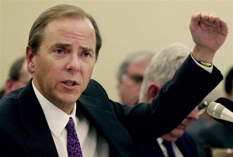 Former Enron President and CEO Jeffrey Skilling gestures as he testifies during the House Subcommittee on Oversight and Investigations heari Former Enron President and CEO Jeffrey Skilling gestures as he testifies during the House Subcommittee on Oversight and Investigations heari