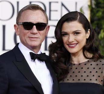 Actor Daniel Craig and his wife, actress Rachel Weisz, arrive at the 70th annual Golden Globe Awards in Beverly Hills, California, January 1 Actor Daniel Craig and his wife, actress Rachel Weisz, arrive at the 70th annual Golden Globe Awards in Beverly Hills, California, January 1