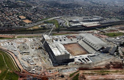 An aerial view of Arena Sao Paulo stadium, known as "Itaquerao", which will host the opening match of the 2014 FIFA World Cup, Sao Paulo Mar An aerial view of Arena Sao Paulo stadium, known as "Itaquerao", which will host the opening match of the 2014 FIFA World Cup, Sao Paulo Mar